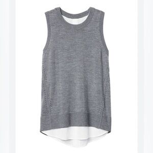 Athleta Itinerary Wool Sweater Tank Top Gray Size M